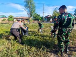 Mantap, TNI, Polri Turun Bersama Lakukan Kerja Bakti