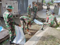 Koramil 1411-02 Bulukumpa Gelar Aksi Pembersihan Pasar Palampang