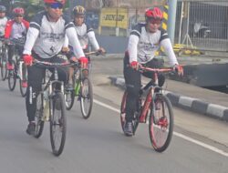 Brimob Polda Sulsel Jaga Kebugaran dan Tali Silaturahmi Lewat Gowes Bersama
