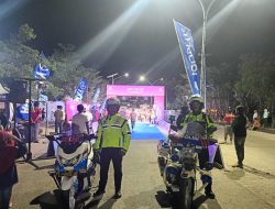 Personel Polres Bulukumba Amankan Event Bulukumba Night Run 2025