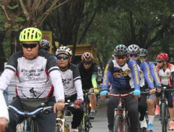 Fun Gowes Brimob Polda Sulsel,  Tinjau Bakal Lokasi Pemakaman hingga Silaturahmi Personel Pensiun