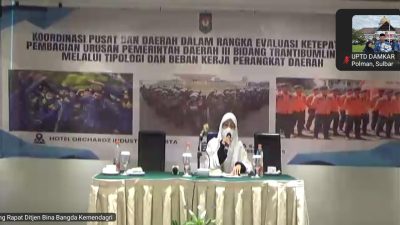 Damkar Polman Hadiri Rakor Nasional Kemendagri Bahas Pembagian Urusan Trantibumlinmas
