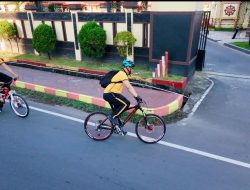 Gowes 11 Km, Kabag Ops Brimob Sulsel Contohkan Efisiensi BBM