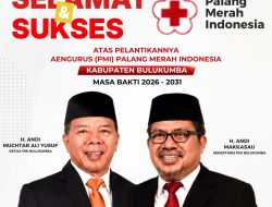 Bupati Andi Utta Resmi Pimpin PMI Bulukumba Didampingi Sekertaris PMI Andi Makkasau